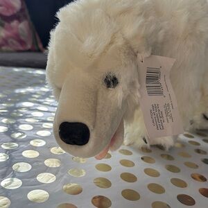 Fluffy White Plush Bear by [Brand]